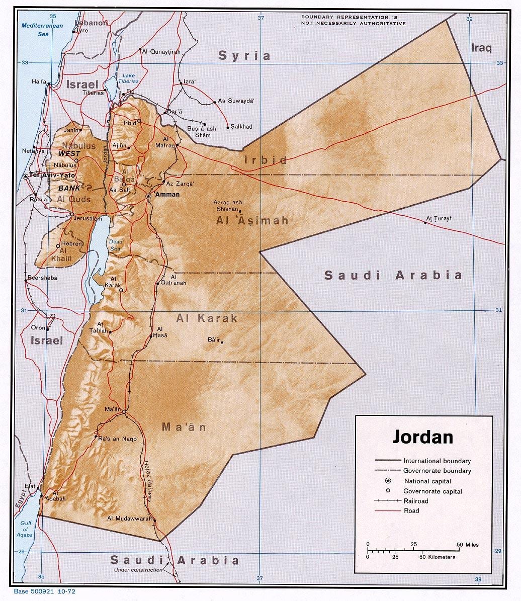 xəritə İordaniya
