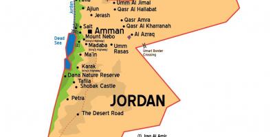 Jordan şəhərin xəritəsi 